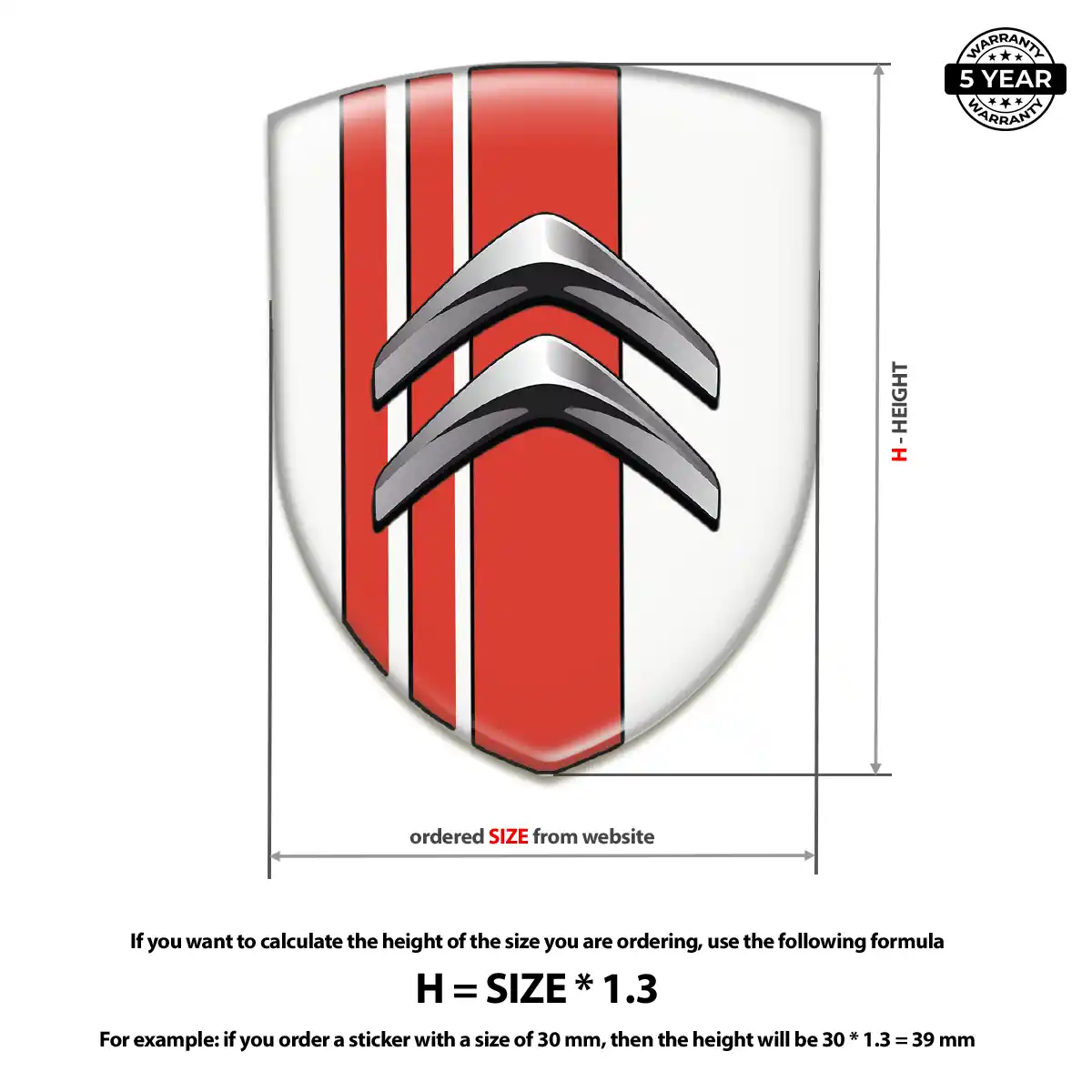 Citroen Domed Car Sticker Noble Edition