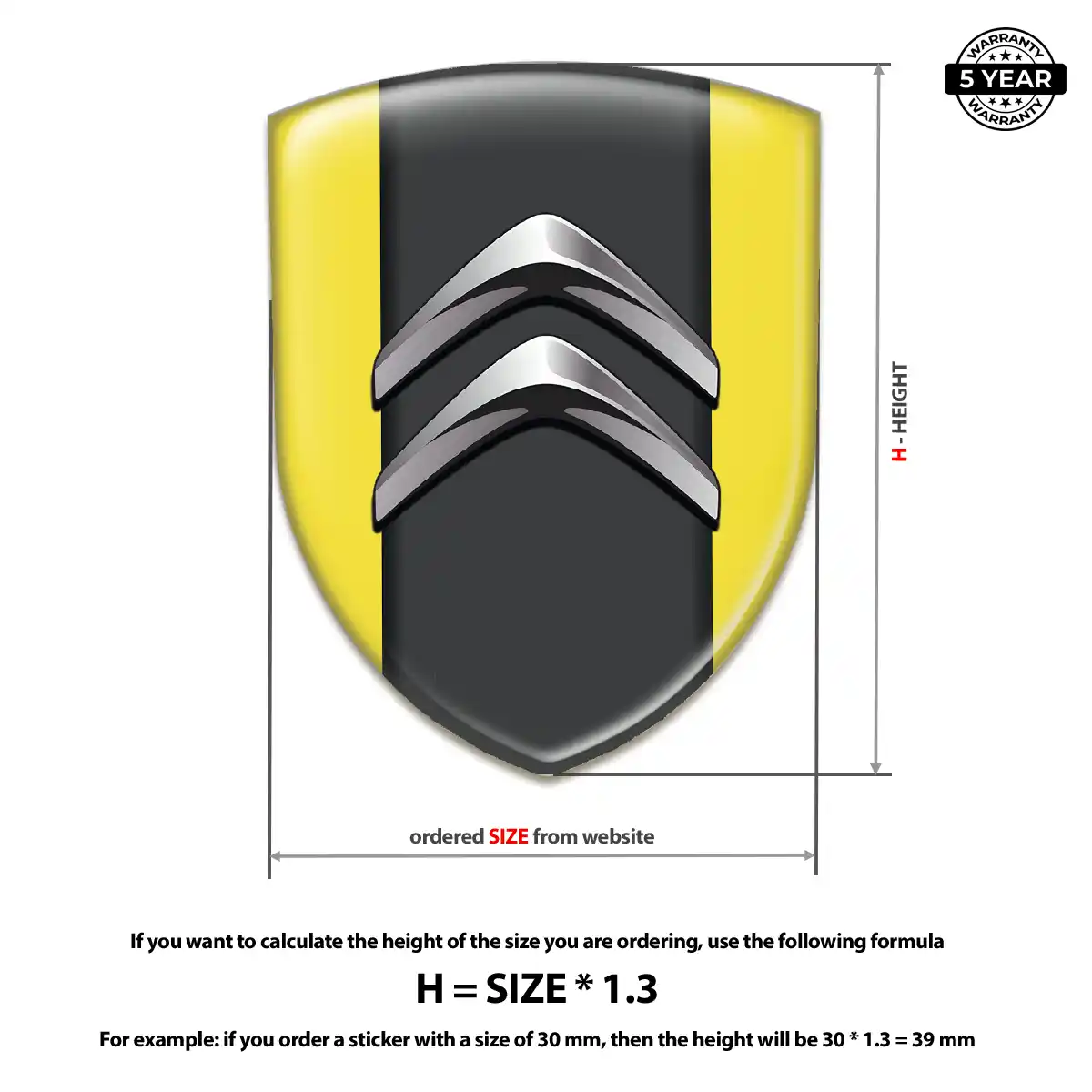 Citroen Domed Decal Elite Edition