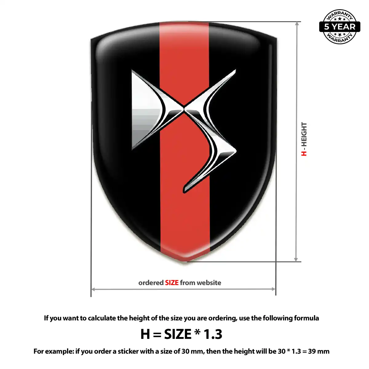 Citroen Domed Decal Elite Finish