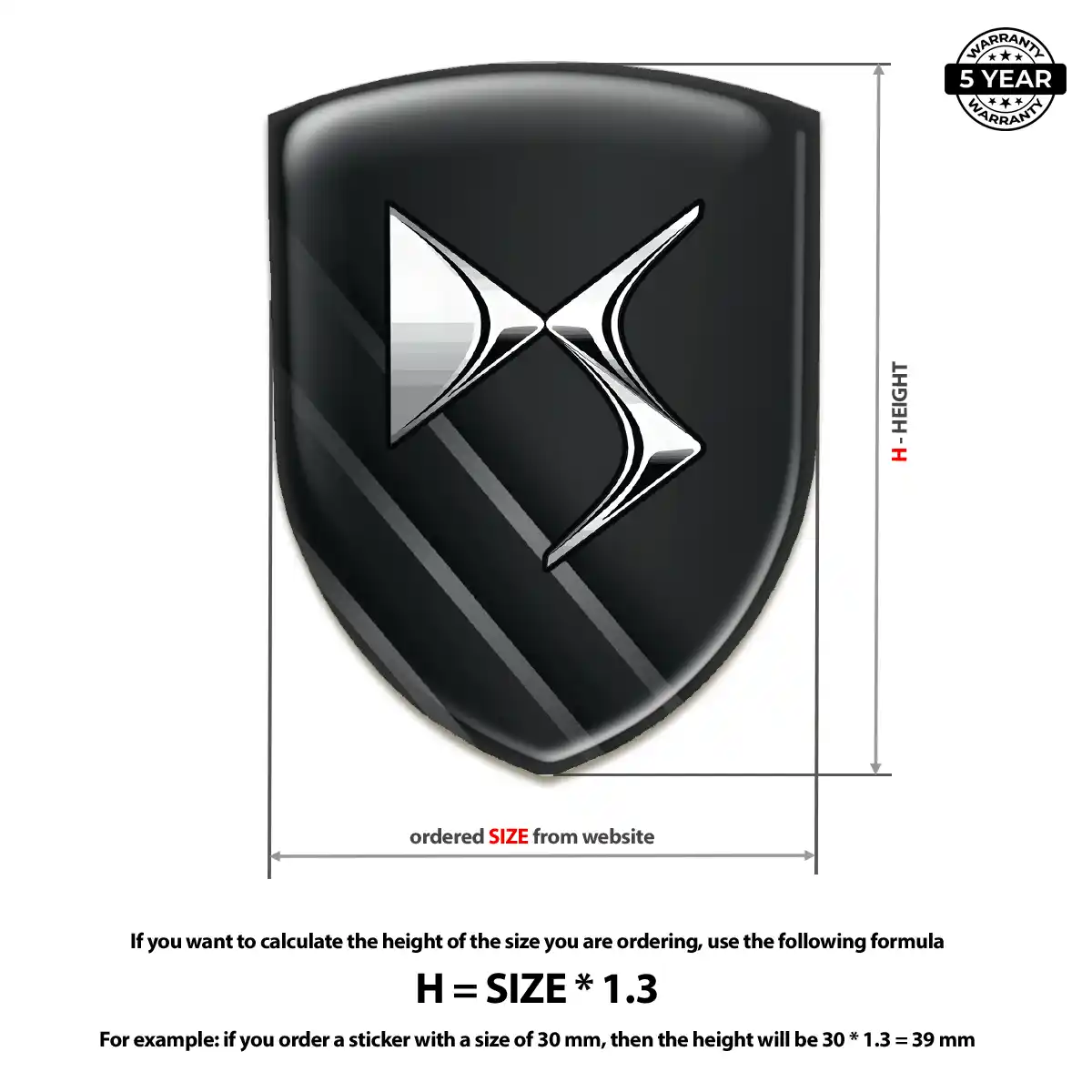 Citroen Domed Decal Exterior Luxe