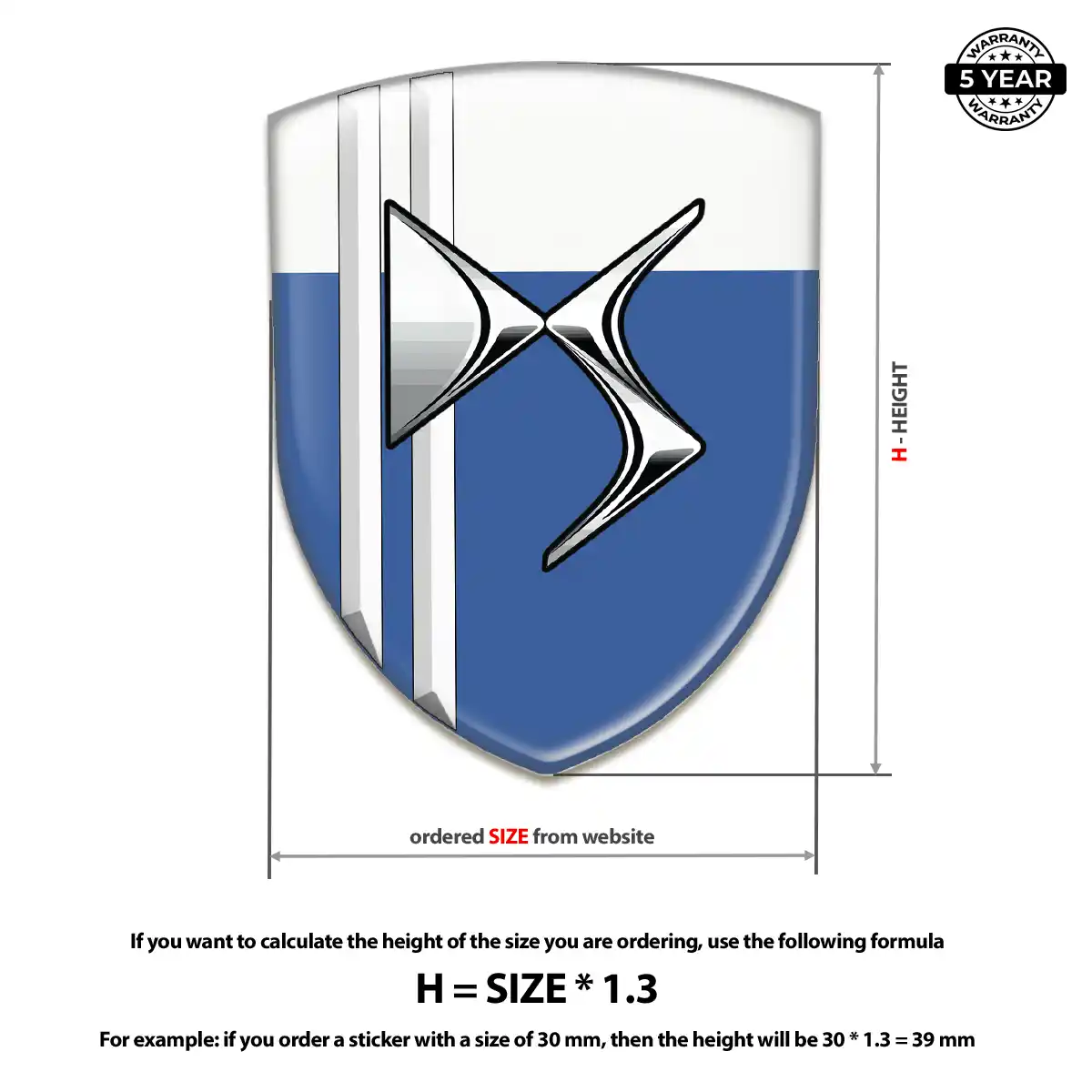 Citroen Domed Decal Noble Edition