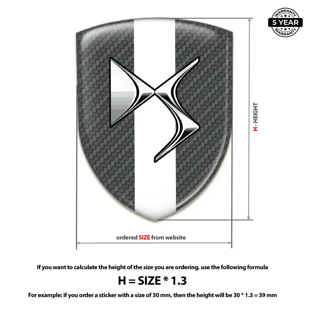 Citroen Domed Decal Prestige Line
