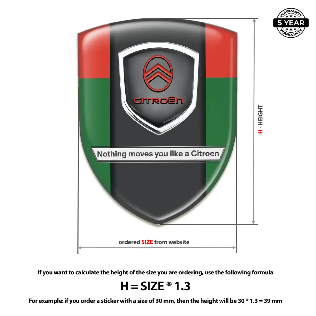 Citroen Domed Emblem Deluxe Edition