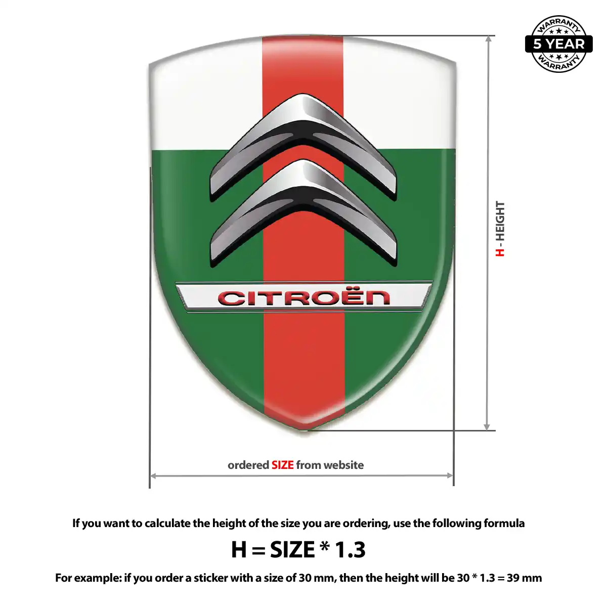 Citroen Domed Emblem Exclusive Series