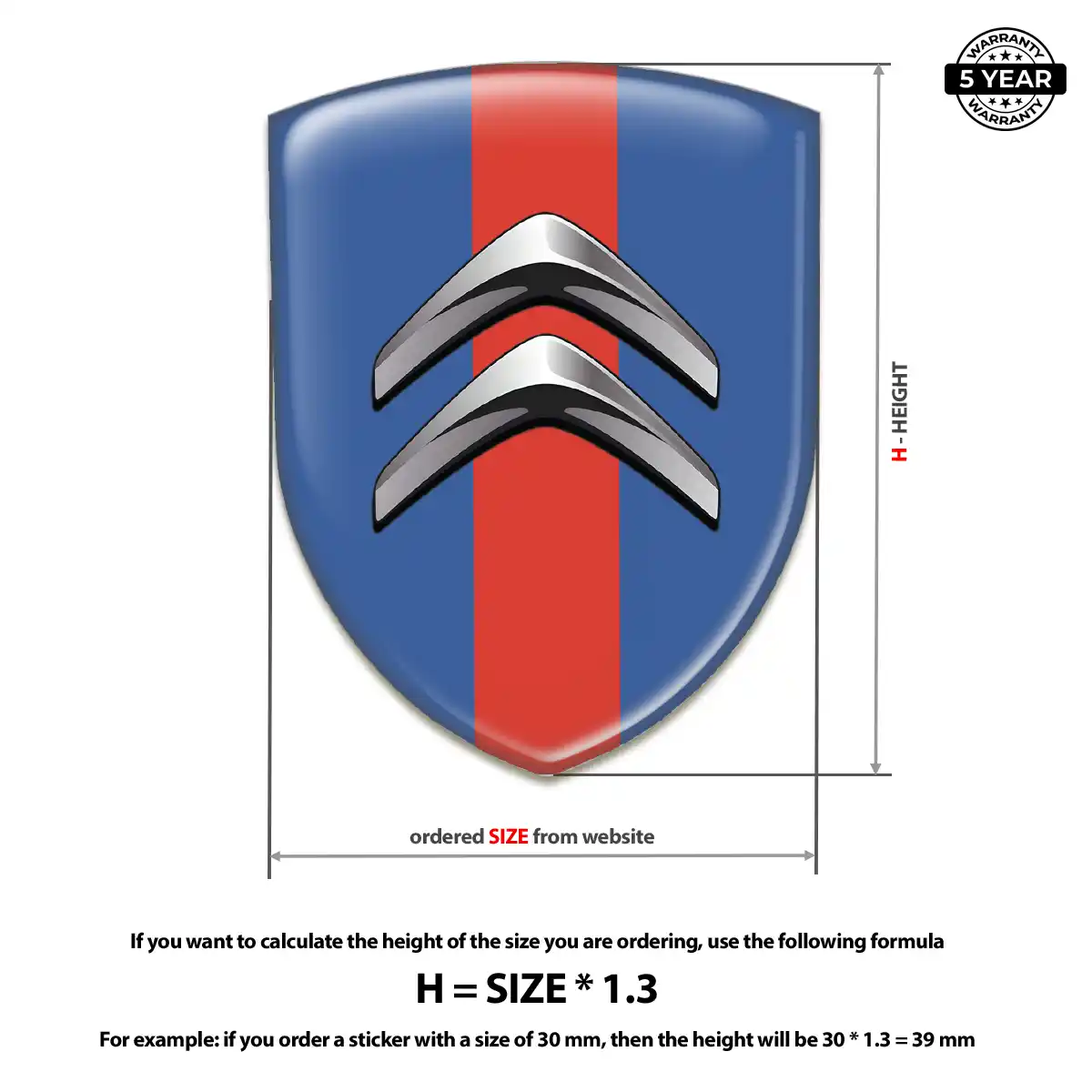 Citroen Domed Emblem Outer Style
