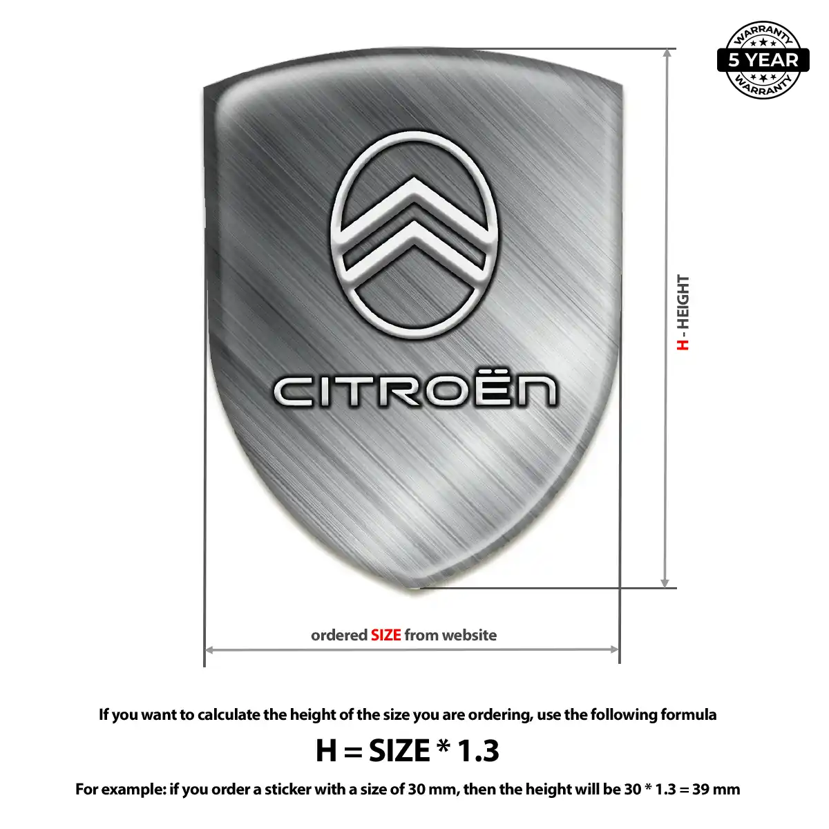 Citroen Domed Emblem Prestige Line