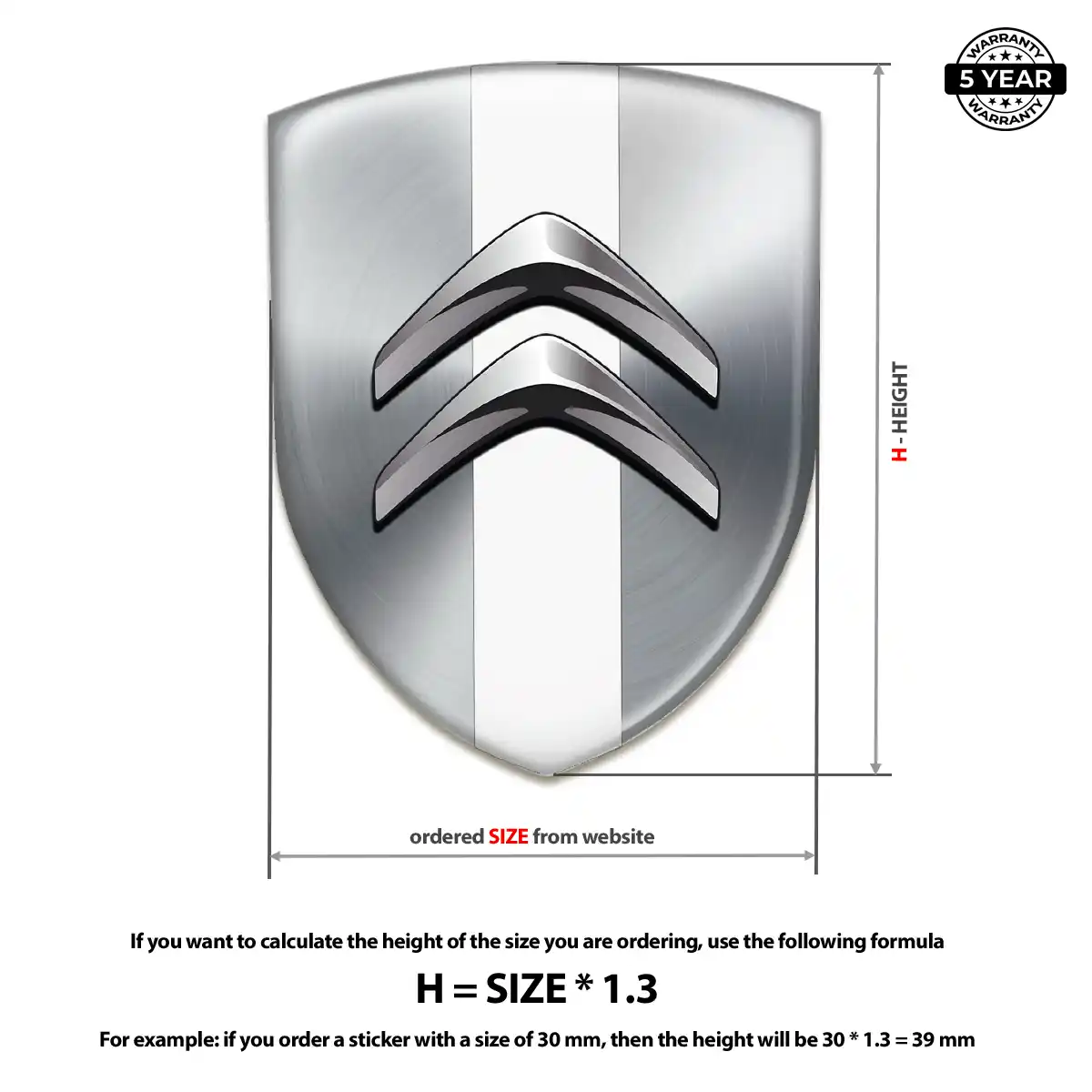 Citroen Domed Emblem Resin Elite