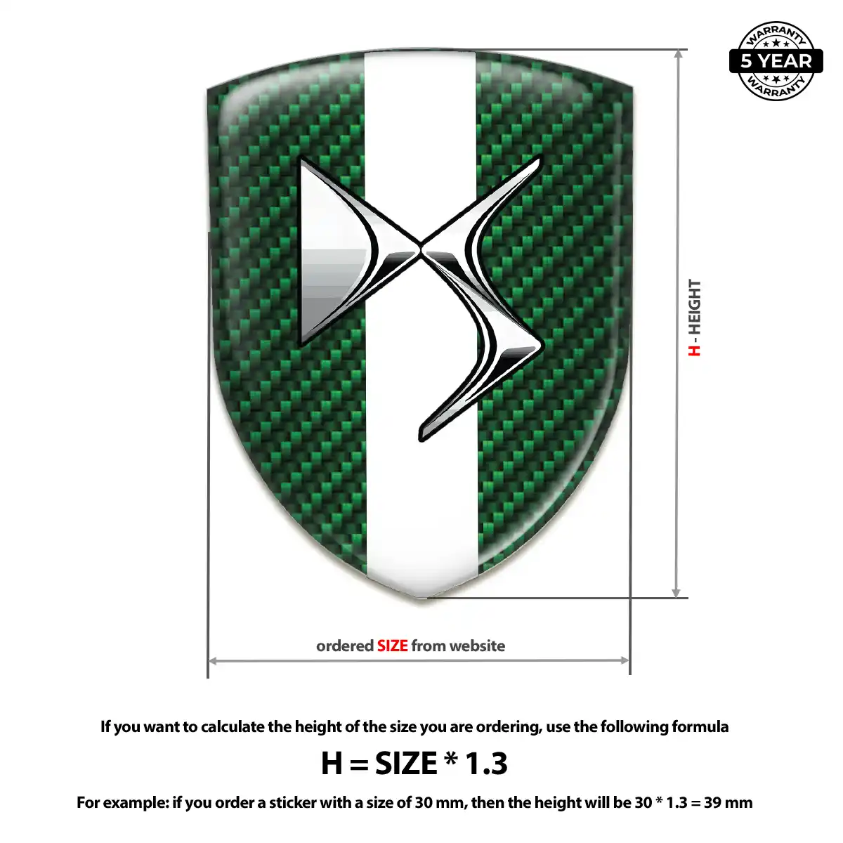 Citroen Domed Logo Decal Interior Elegance