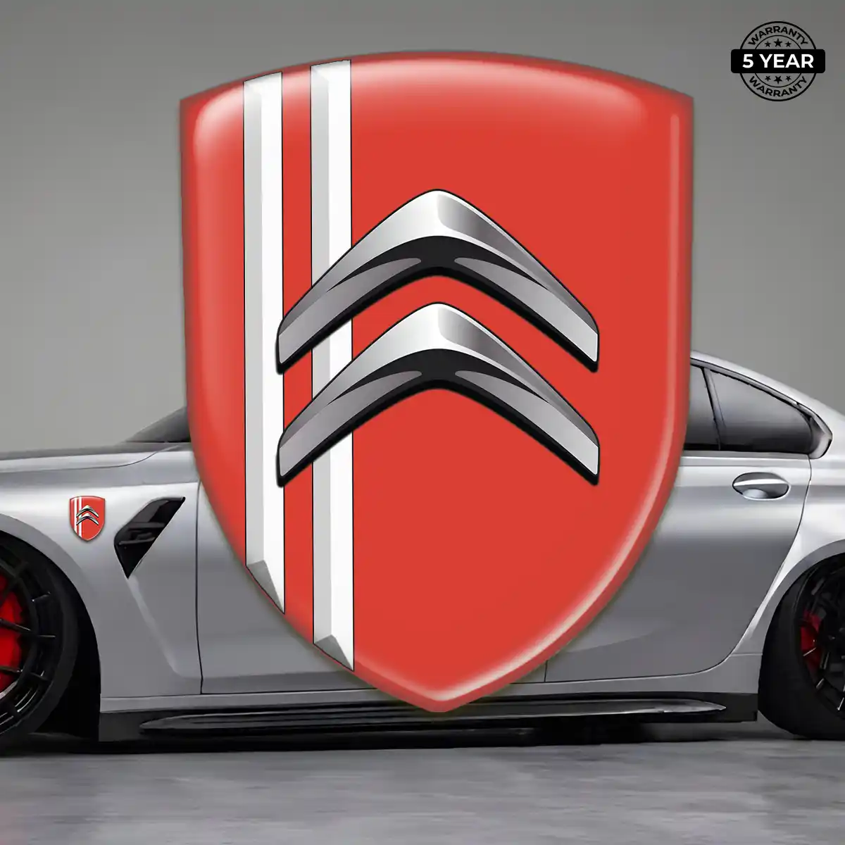 Citroen Domed Logo Decal Refined Design