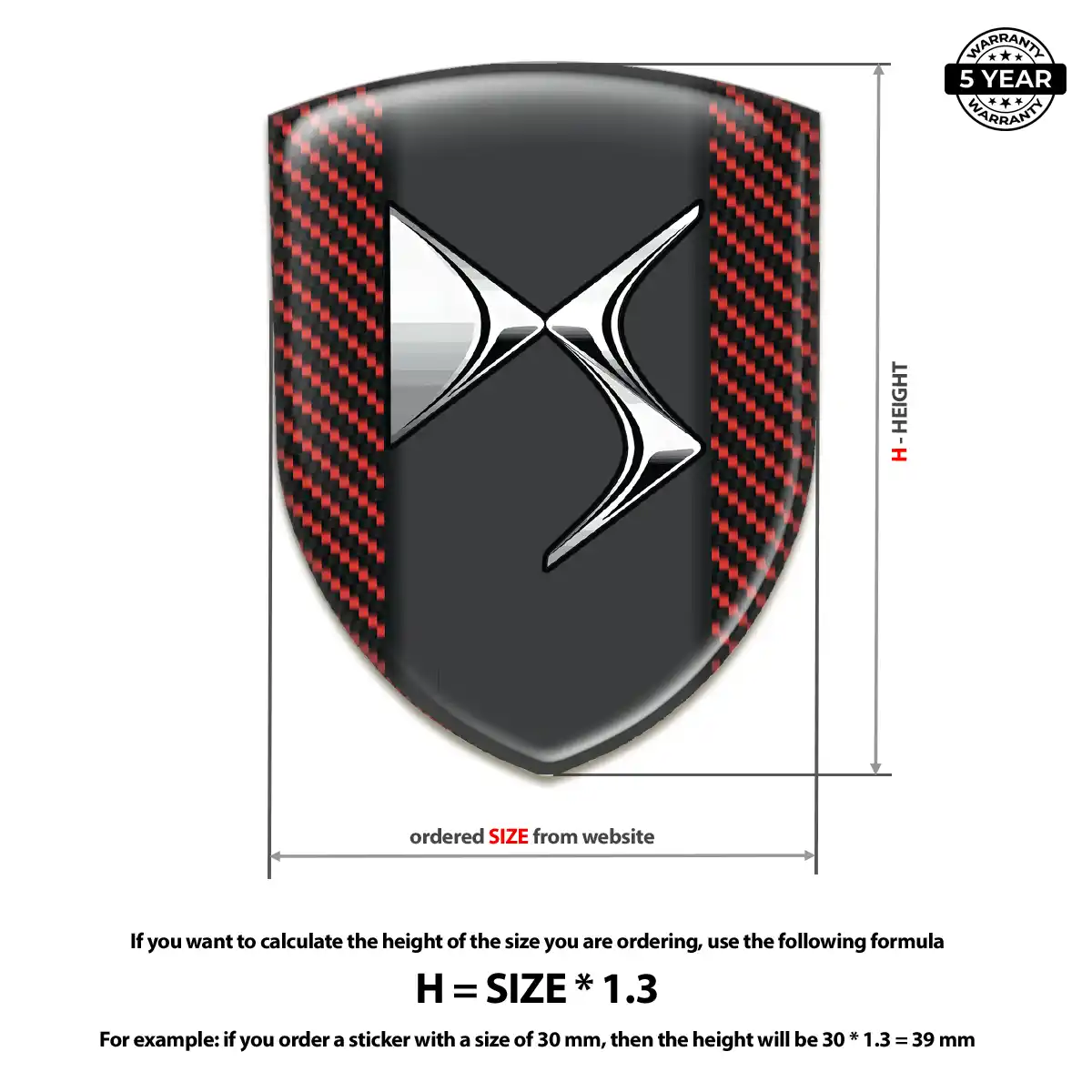 Citroen Domed Logo Decal Signature Grade