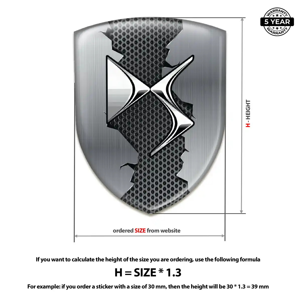 Citroen Domed Logo Sticker Refined Design