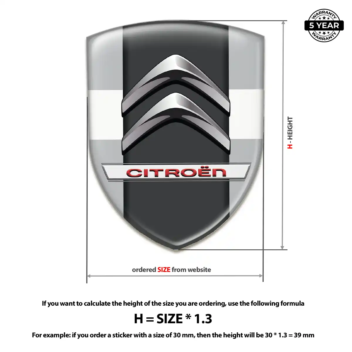 Citroen Emblem Badge Deluxe Edition