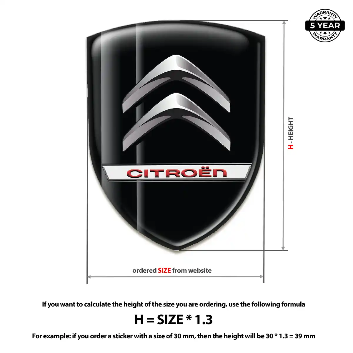 Citroen Emblem Badge Elite Edition