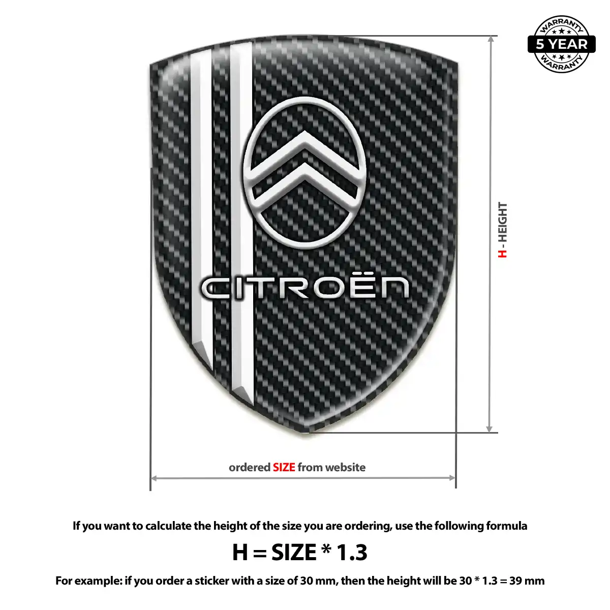 Citroen Emblem Badge Exclusive Series