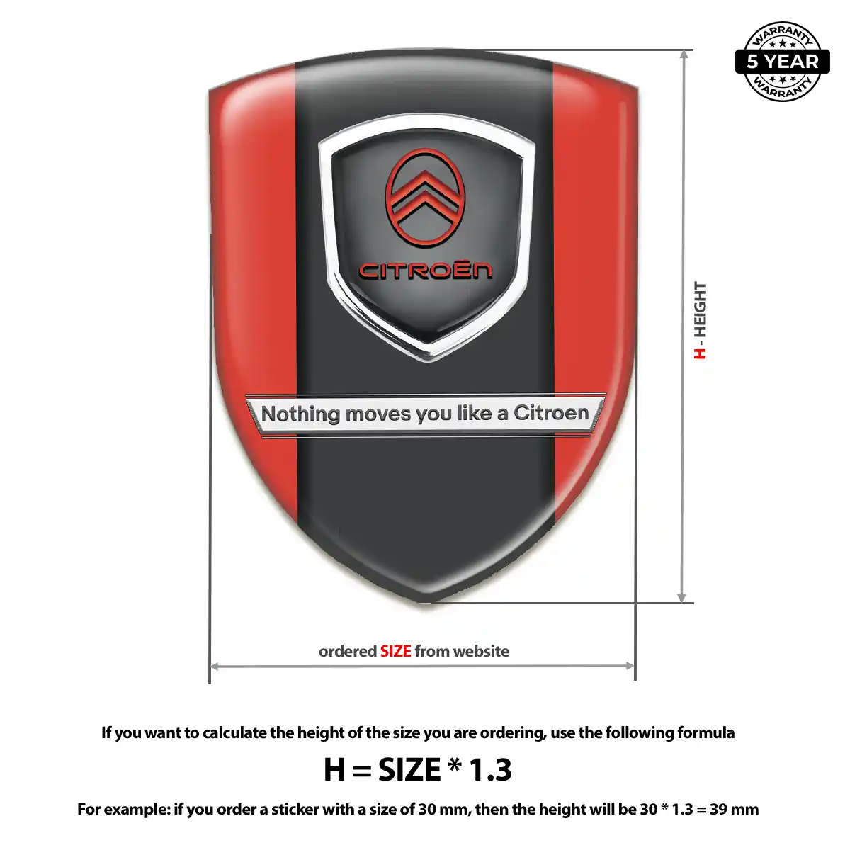 Citroen Emblem Badge Exterior Luxe