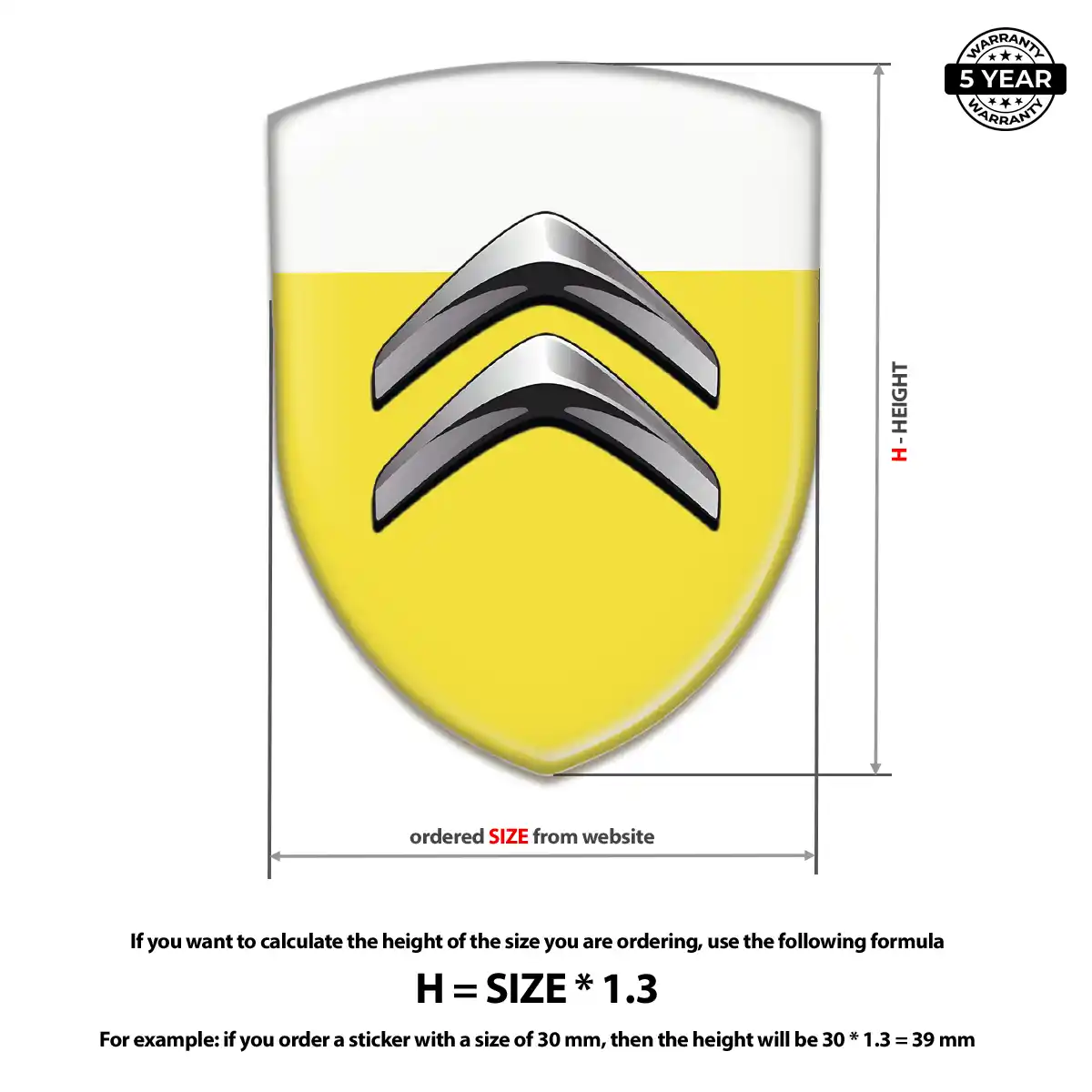 Citroen Emblem Badge Logo Deluxe Edition