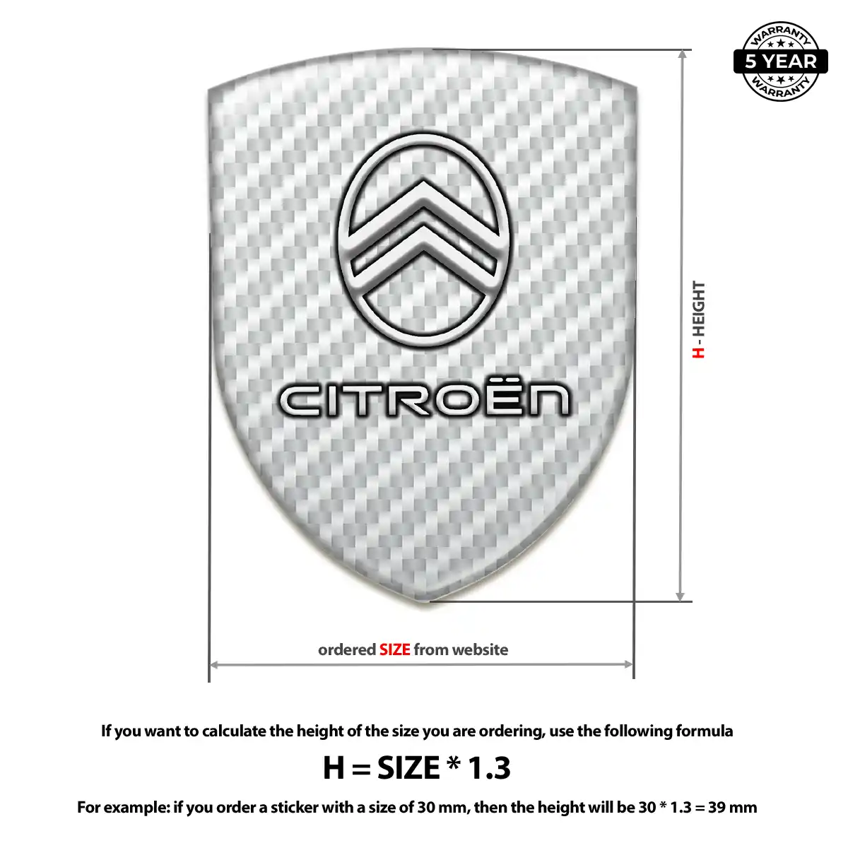 Citroen Emblem Badge Logo Elite Finish