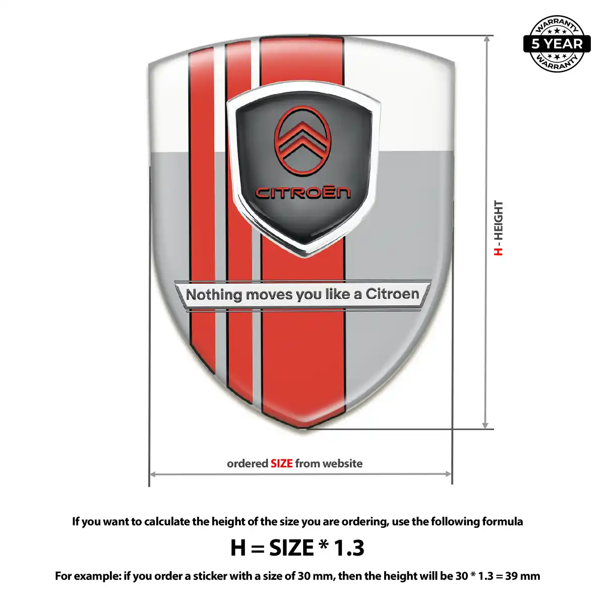Citroen Emblem Badge Logo Exterior Luxe