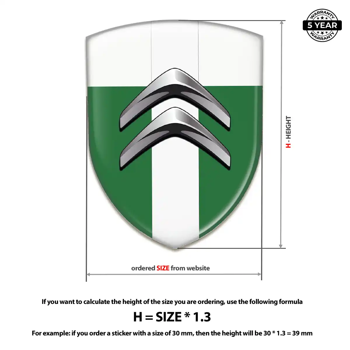Citroen Emblem Badge Logo Outer Style