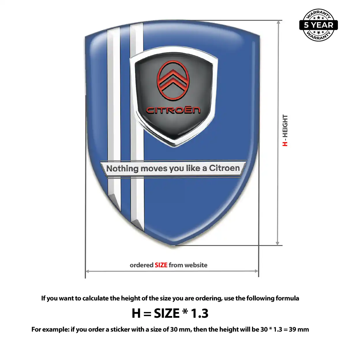 Citroen Emblem Badge Logo Prestige Line