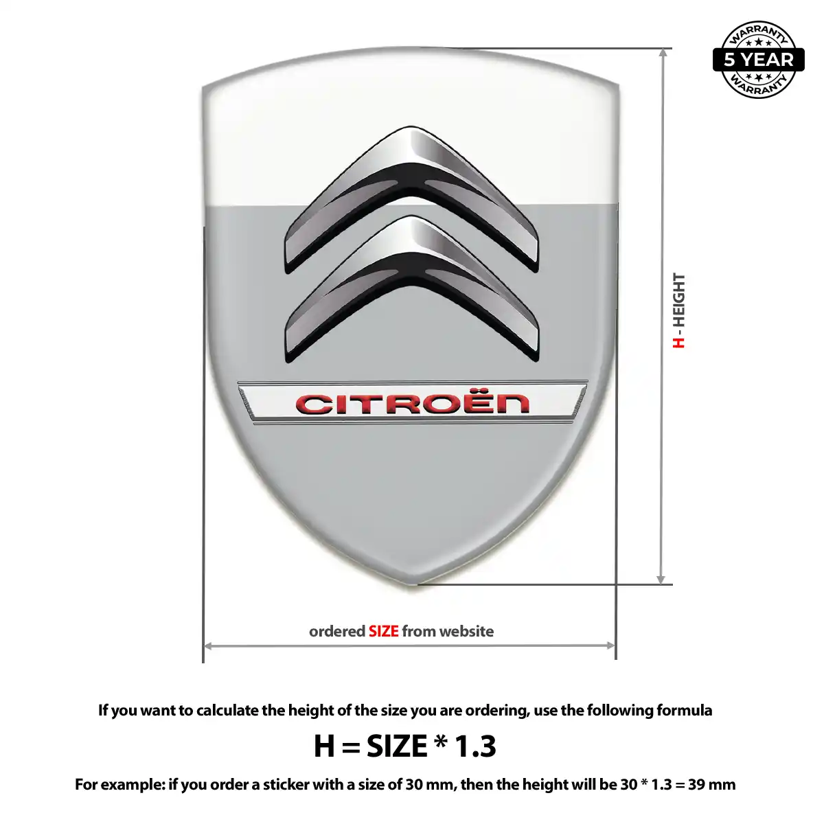Citroen Emblem Badge Logo Prime Quality