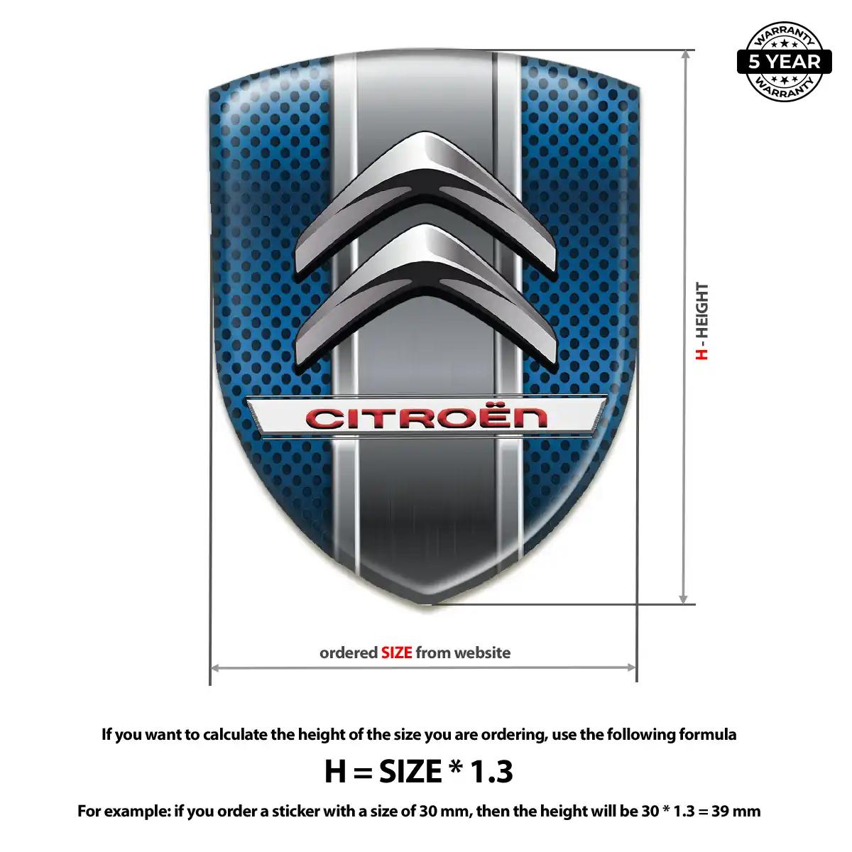 Citroen Emblem Badge Logo Resin Elite