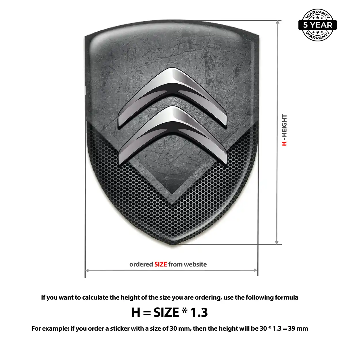 Citroen Emblem Badge Opulent Line
