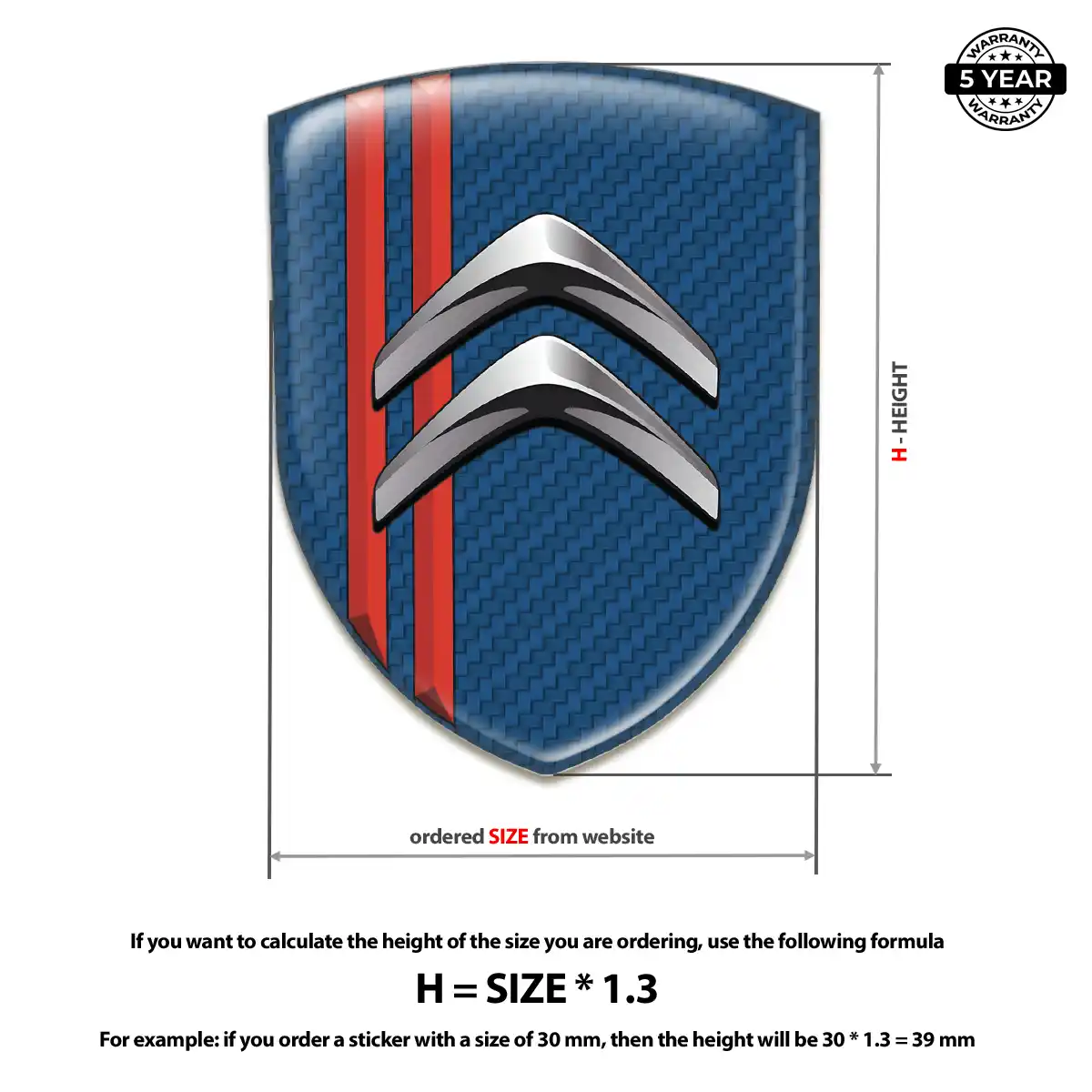 Citroen Emblem Badge Outer Style