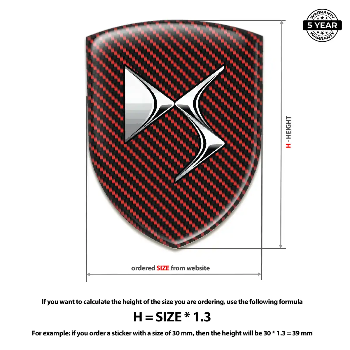 Citroen Emblem Badge Premium Dome