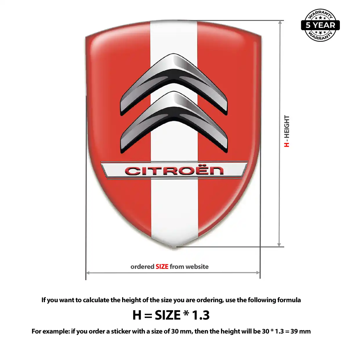 Citroen Emblem Badge Prestige Line