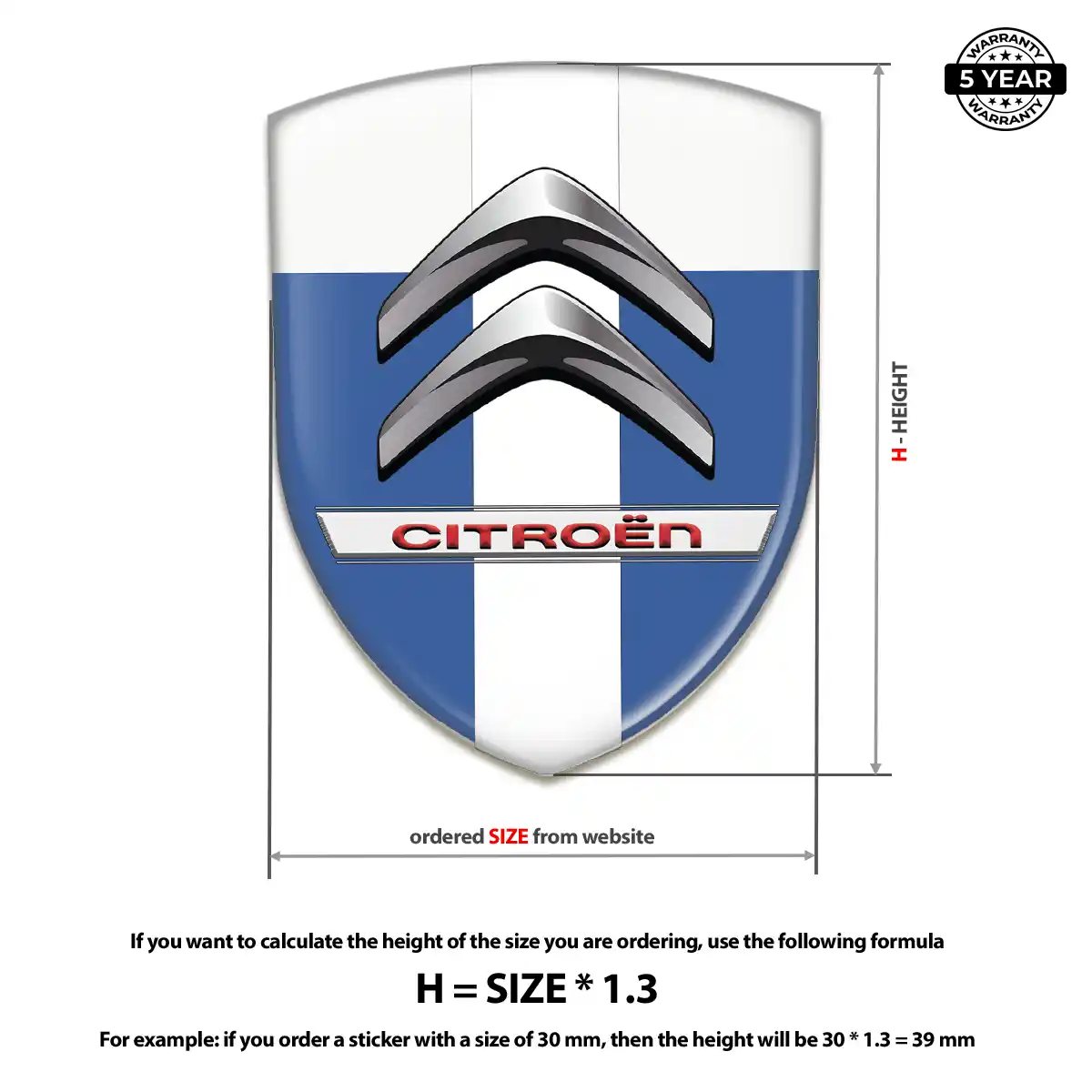 Citroen Emblem Badge Resin Elite