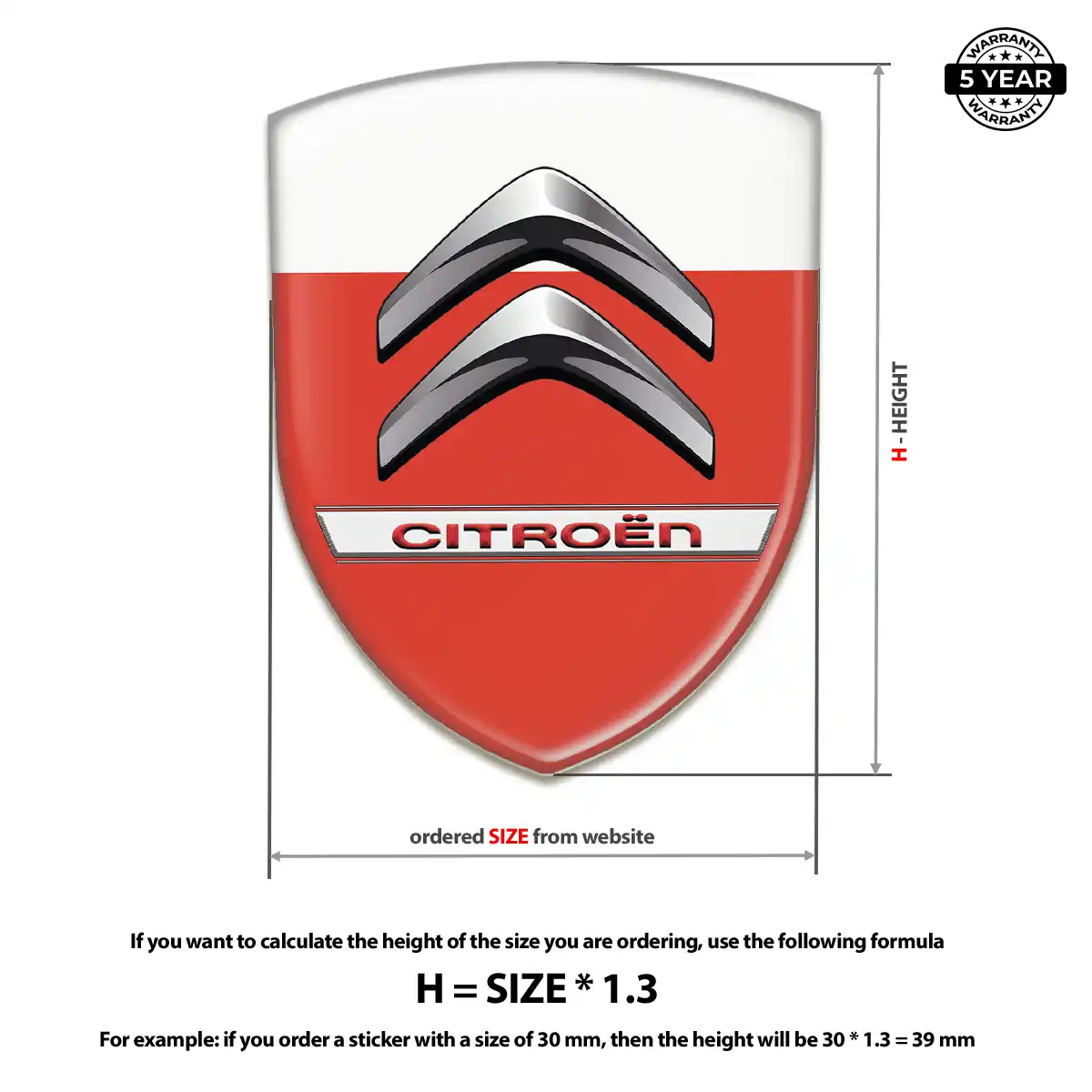 Citroen Emblem Badge Resin Luxe