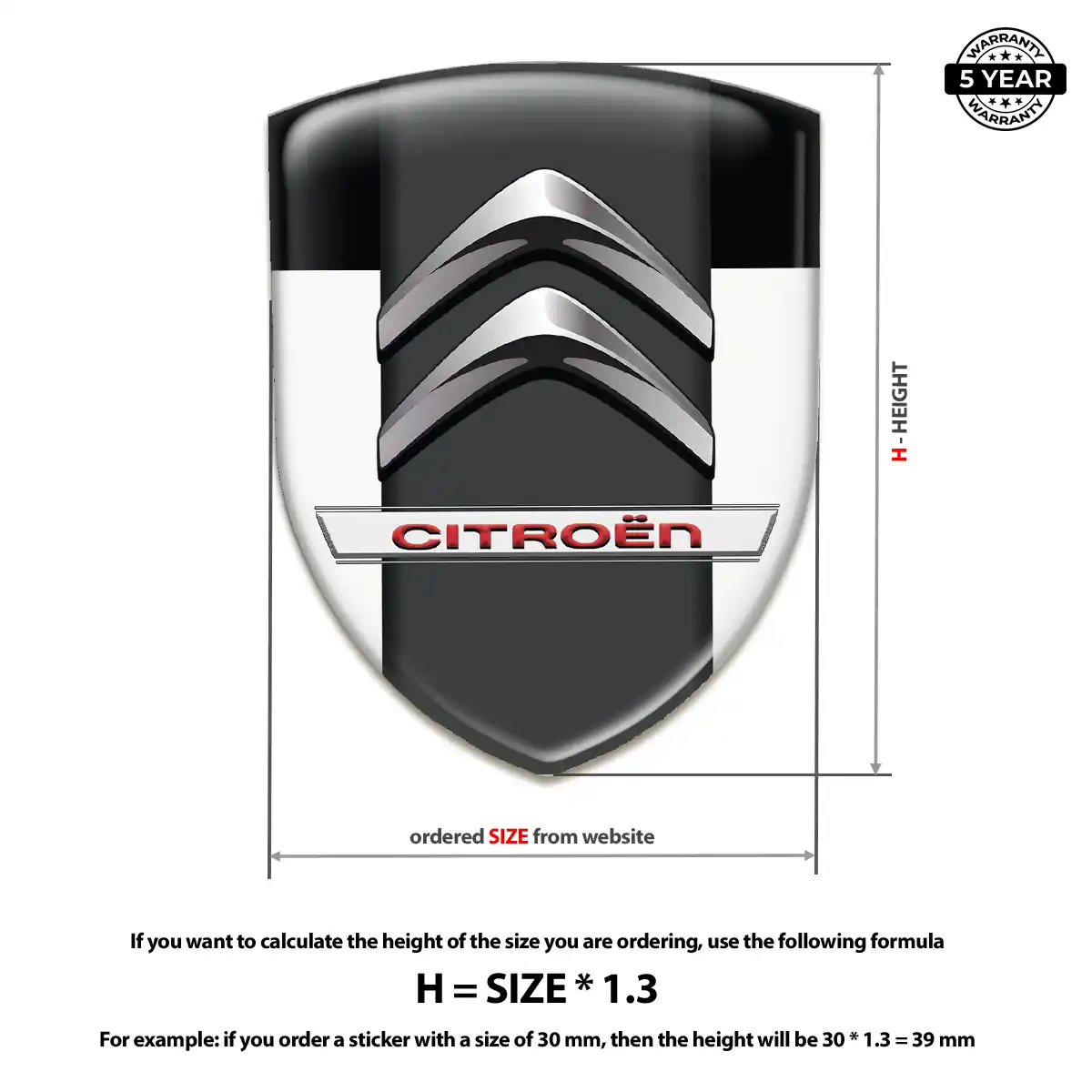 Citroen Emblem Badge Superior Craft