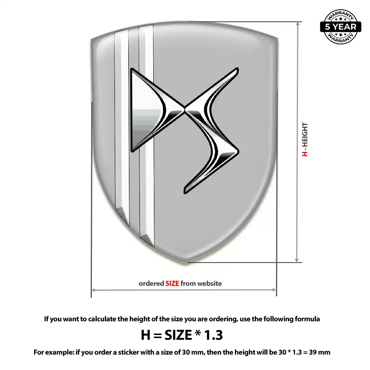 Citroen Emblem Crest Outer Style