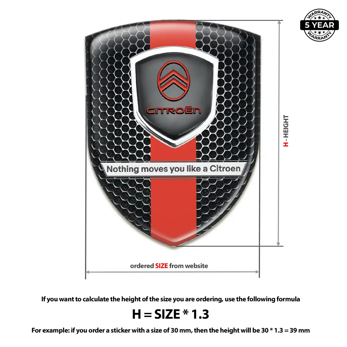Citroen Emblem Crest Prime Quality