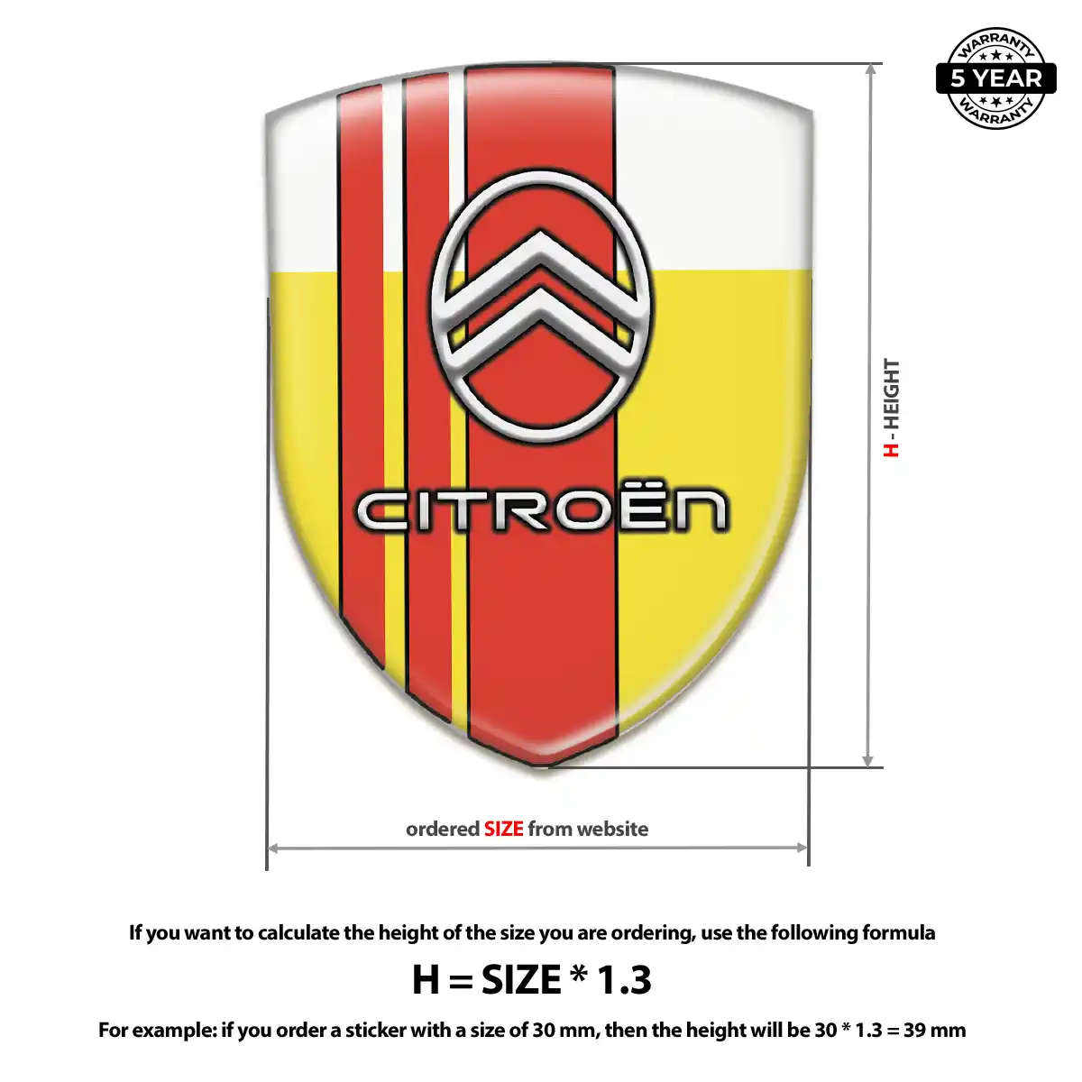 Citroen Emblem Crest Resin Elite