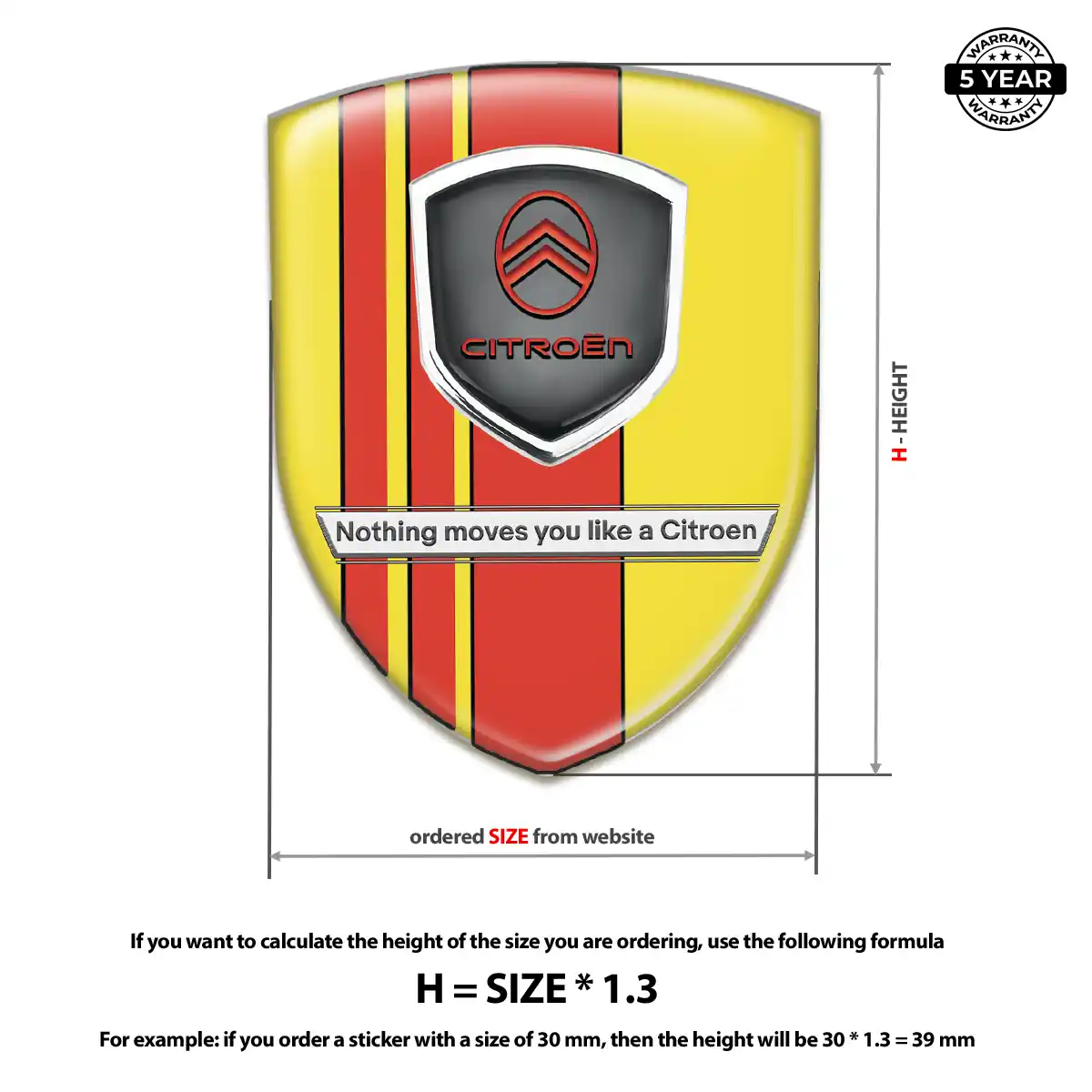 Citroen Emblem Domed Badge Exclusive Series