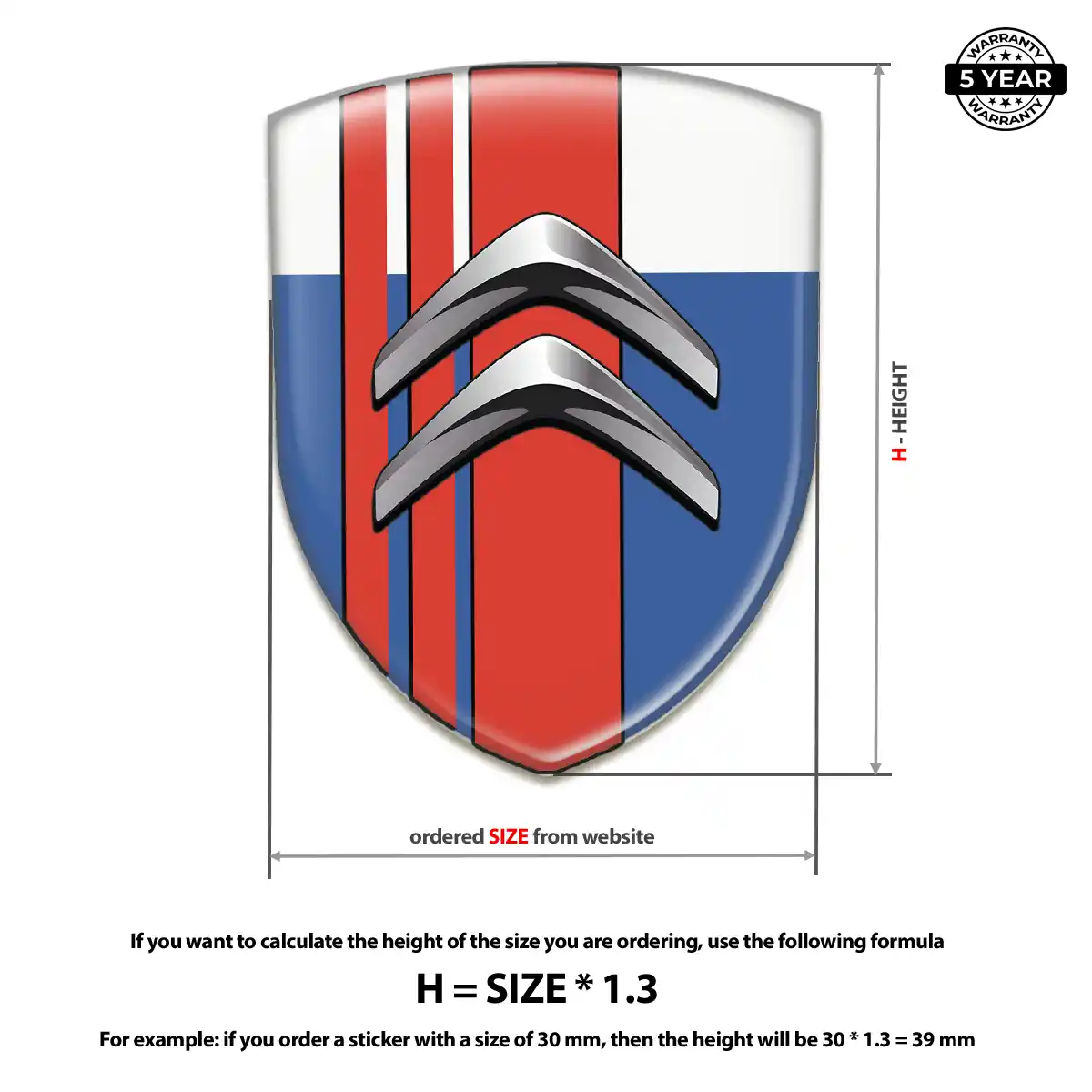 Citroen Emblem Domed Badge Opulent Line