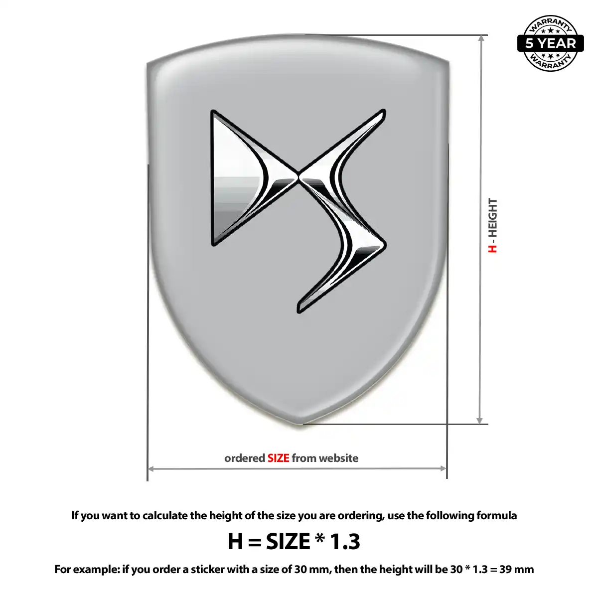 Citroen Emblem Domed Badge Prestige Line