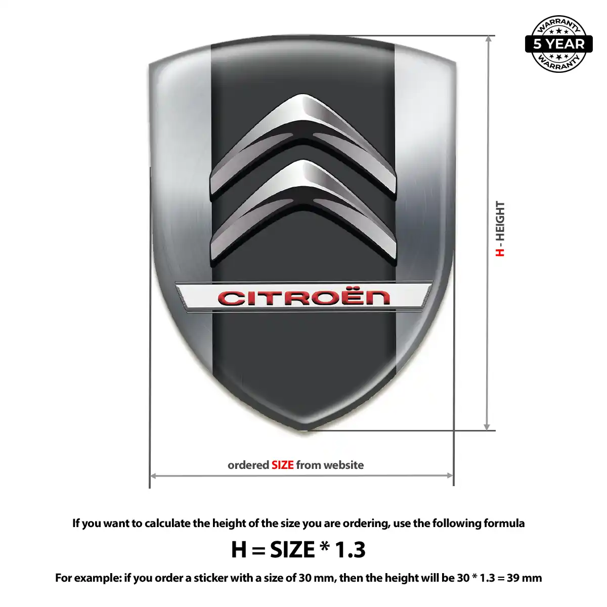 Citroen Emblem Domed Badge Prime Quality