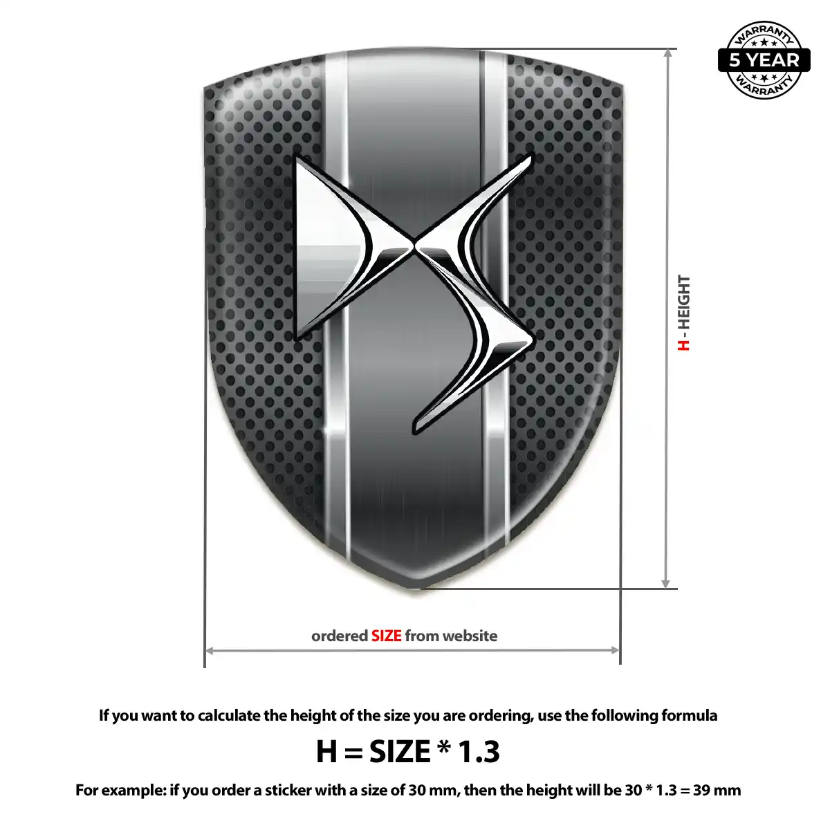 Citroen Emblem Domed Badge Resin Luxe