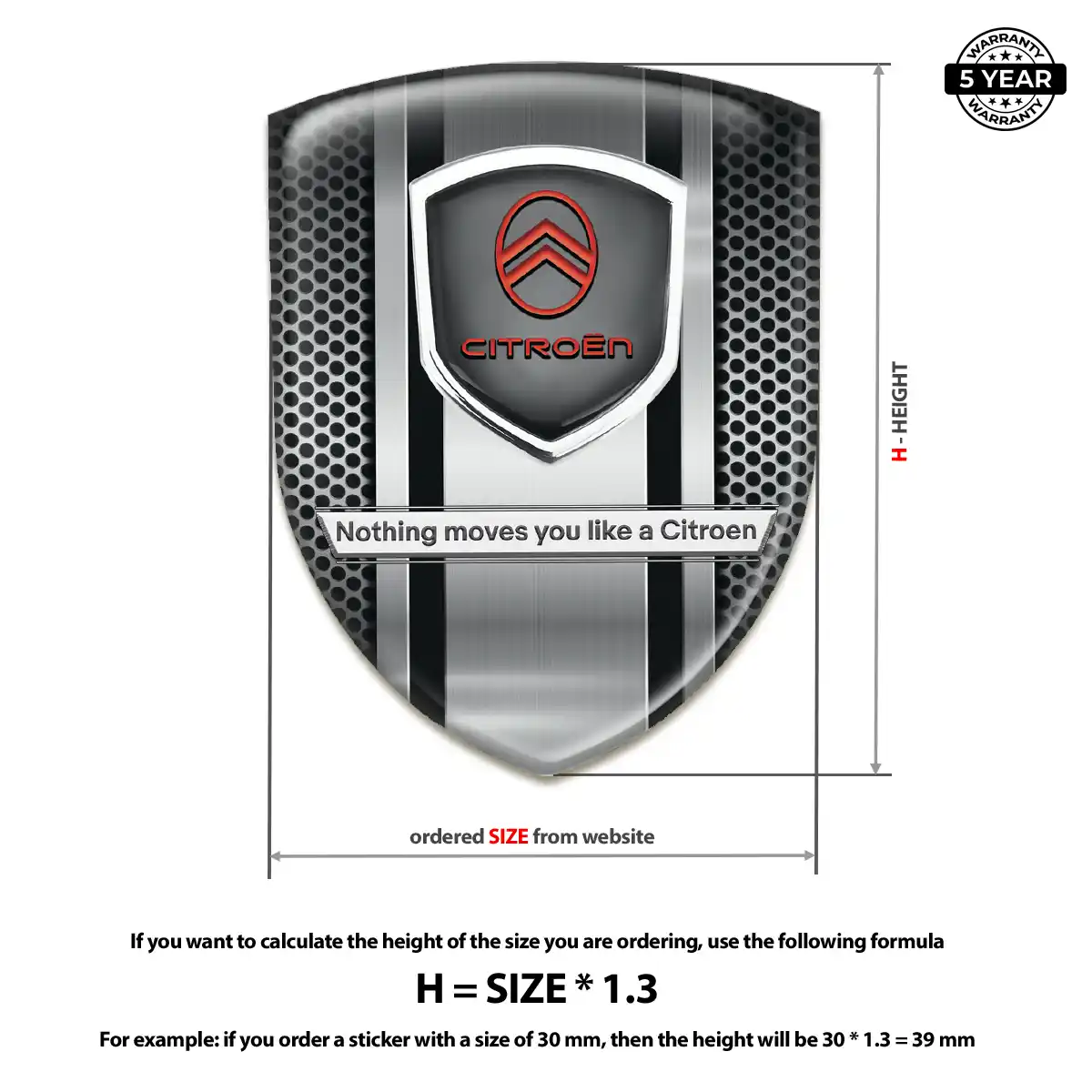 Citroen Emblem Logo Badge Deluxe Edition