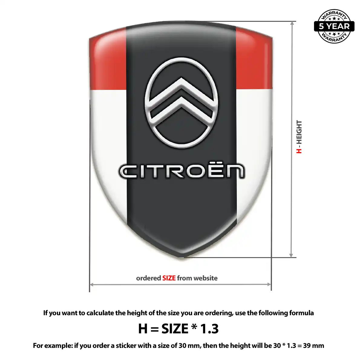 Citroen Emblem Logo Badge Elite Finish