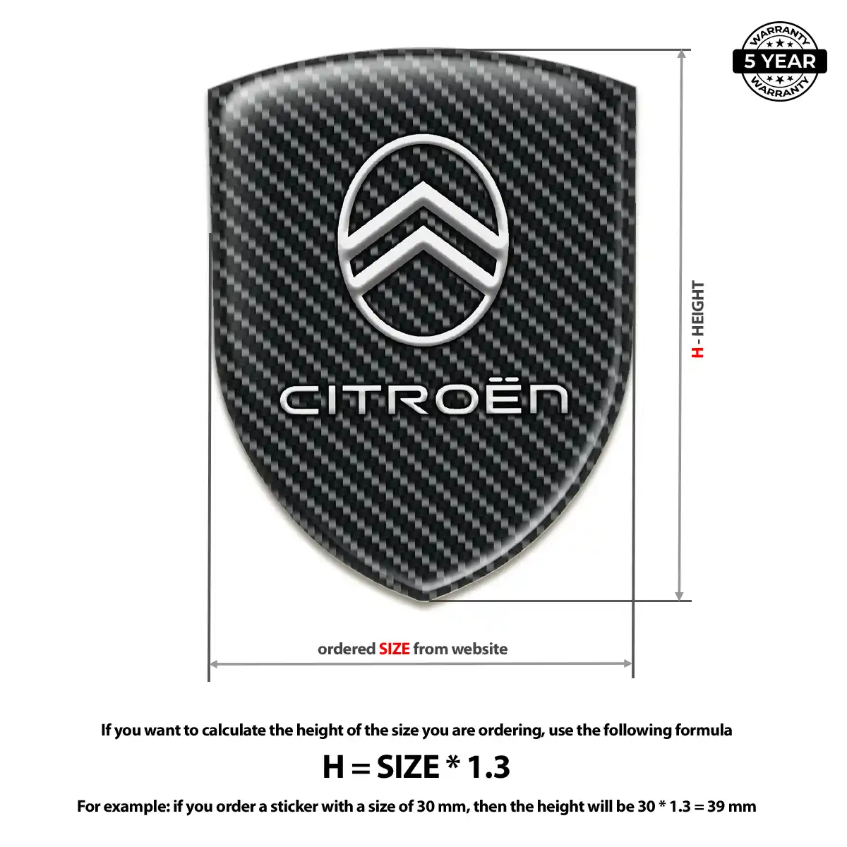 Citroen Emblem Logo Badge Exclusive Series