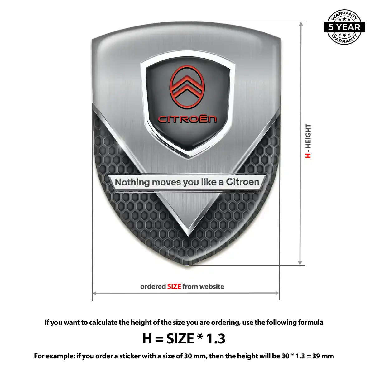 Citroen Emblem Logo Badge Prestige Line