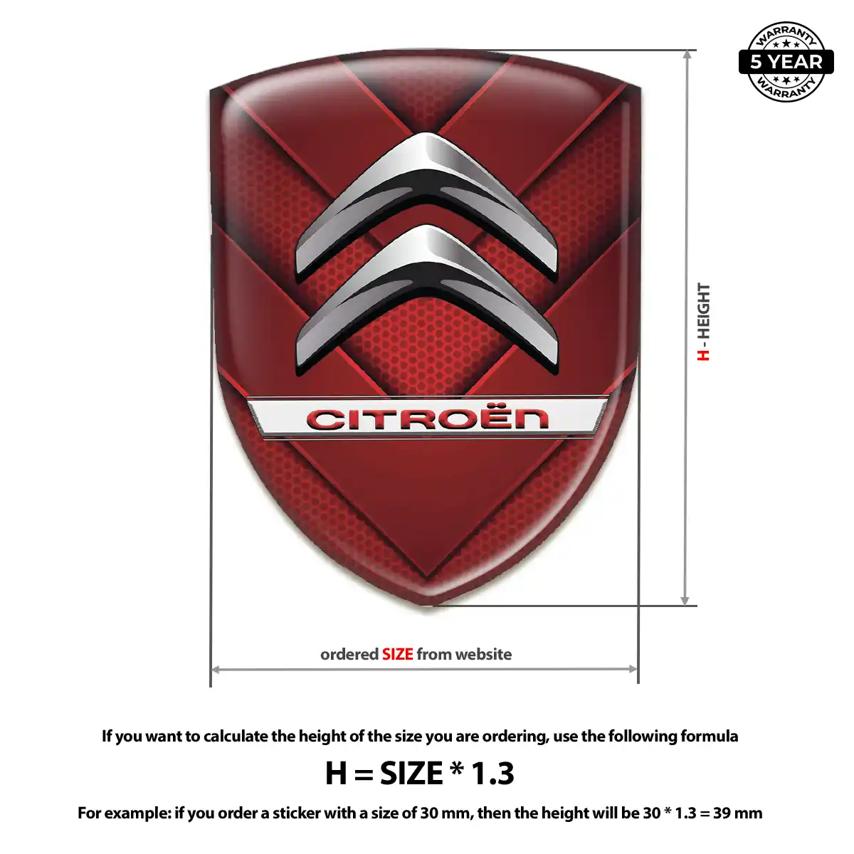 Citroen Emblem Logo Badge Resin Elite