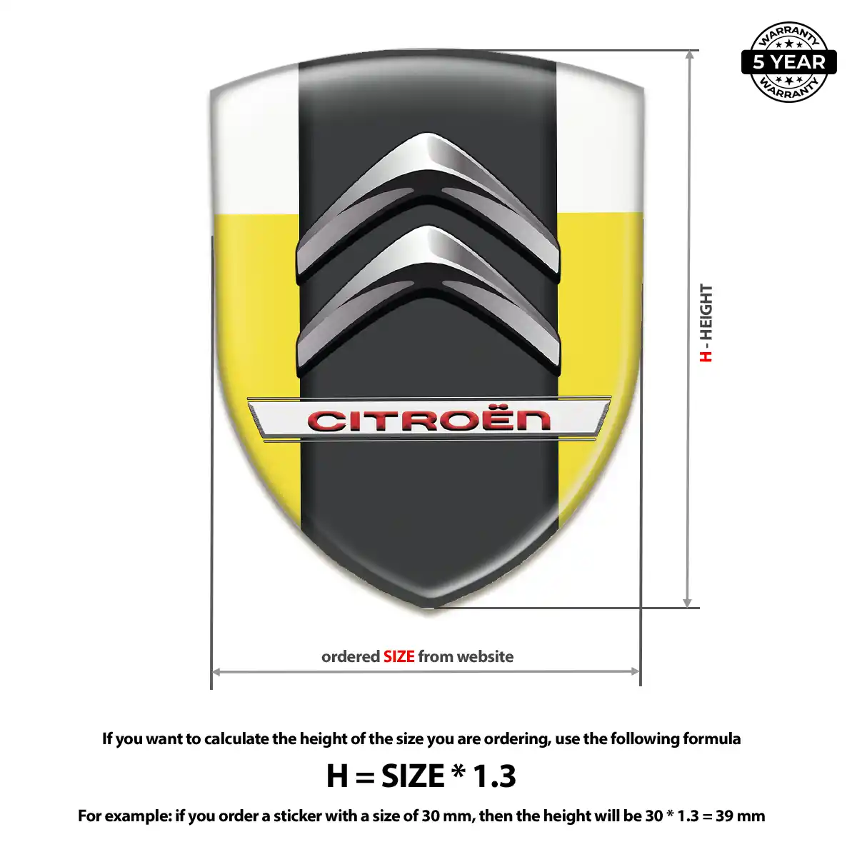 Citroen Emblem Logo Badge Signature Grade