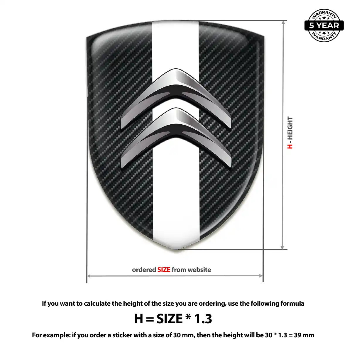 Citroen Emblem Logo Elite Finish