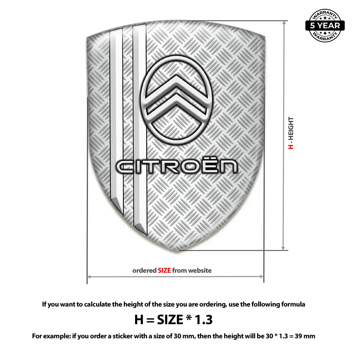 Citroen Emblem Logo Outer Style