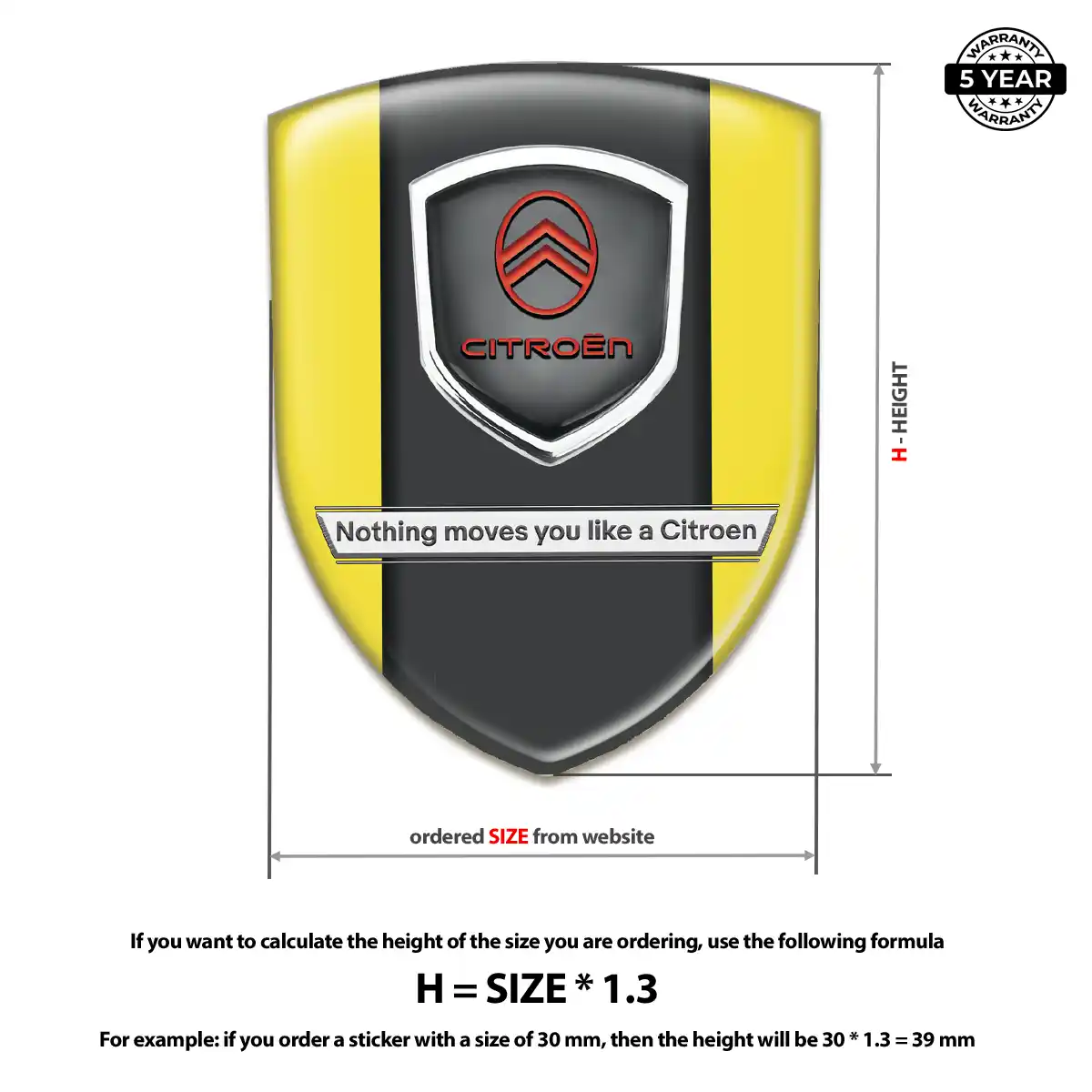 Citroen Emblem Premium Dome